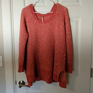 Free People coral sweater